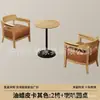 Sillón individual para salas de estar pequeñas, juego de mesa y sillas de ocio para balcón, silla para dormitorio de hotel y casa de huéspedes, estilo madera natural
