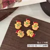 Outono Inverno Natal Homem de Gengibre Decorações para Unhas Urso Fofo de Desenho Animado Cachorrinho Boneco de Neve Acessórios de Unhas Vestíveis de Natal
