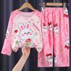 Pijama para niños niñas primavera y otoño Niños manga larga niños medianos y grandes verano niñas bebés ropa de casa para 10-12 años ropa exterior