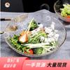 Bol de Cristal Martillado con Borde Dorado Estilo Japonés Transparente Flor de Hielo Bol de Postre Bol Doméstico de Hielo Jade para Frutas Bol para Ensalada de Verduras