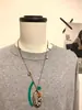 Nuevo Collar con Colgante de Cuentas de Cerámica Estilo Chino para Mujer, Cadena de Suéter Halter Estilo Étnico Retro, Accesorio Largo Versátil