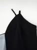 Comercio Exterior Transfronterizo Ropa de Mujer 2025 Invierno Nueva Moda Femenina Estilo Europeo y Americano Cuello en V Profundo Lunares Patchwork Sin Tirantes Vestido Abullonado