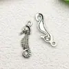 Accesorios para joyería diy aleación plata antigua vida marina concha delfín pulpo caballito de mar tortuga colgante colgante de llavero