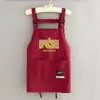 Delantal Ajustable Estilo Coreano para Cocina y Hogar, Delantal Impermeable de Dibujos Animados para Hombres y Mujeres, Adecuado para Catering y Trabajo, con Texto Impreso