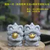 Imitação bluestone feliz pequeno leão decoração jardinagem flor tanque de peixes micro paisagem paisagem paisagem fenglion mestre pequena decoração estilo chinês