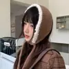 Orejeras de Felpa Tejida Coreana con Correa para Mujer en Otoño e Invierno Estilo Nuevo Atmósfera Pequeña Fresca y Dulce Protección para los Oídos Orejeras Calientes