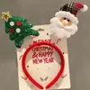 Diadema Navideña, Diadema de Árbol de Navidad, Pasador con Lazo, Atrezzo Divertido de Dibujos Animados Lindos para Fotos Femeninas