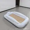 Cama Inflable para Niños de Venta Caliente Transfronteriza PVC Flocado Engrosado Amigable con la Piel Colchoneta Inflable para Dormir para Bebé Cama Inflable Plegable