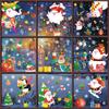 Calcomanías Navideñas Transfronterizas Calcomanías de Pared Papá Noel Muñeco de Nieve Alce Ventana de Vidrio Calcomanías Decorativas Calcomanías Electrostáticas sin Pegamento