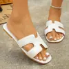 Talla Grande 2026 Elegantes Chanclas de Verano Nuevas para Mujer de Suela Plana, Punta Redonda, para Exteriores, Moda de Playa Hada Francesa