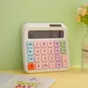 Calculadora Transfronteriza con Doble Fuente de Alimentación, Color Degradado, Alto Atractivo Estético, Calculadora Estilo Diosa, Calculadora de 12 Dígitos para Estudiantes Universitarios