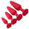 Plug Anal de Silicone Rosa Plug Anal Colorido Dilatador Anal Brinquedos Sexuais para Adultos Masturbação Sedução Produtos Sexuais