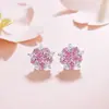 Joyería transfronteriza moda personalidad cobre incrustado circón anillo de flor Europa y Estados Unidos accesorios de moda creativos al por mayor