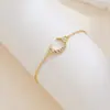 Collares Japoneses y Coreanos Nicho Luna Estrella Pulsera Cadena Diamante Completo Elegante Popular Femenino Trendy Simple Versátil Pulsera