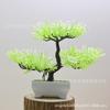 Bonsai atacado planta de simulação pinheiro de boas-vindas pequeno em vaso plástico bonsai decoração de casa sala de estar mesa pequenos ornamentos