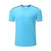 Camiseta de secado rápido de nylon transfronteriza para hombre Amazon ebay fitness running cuello redondo deportiva manga corta de seda helada top de entrenamiento