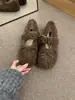 Zapatos mullidos forrados de polar First Encounter para mujer, Botas de nieve suaves para exteriores de invierno, Zapatos de algodón cálidos de felpa para el viento nocturno