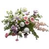Arranjo de Flores Artificiais Estilo Monet para Exterior Flores de Solo Rosa Púrpura Decoração de Fundo de Casamento Layout Flores para Caminho de Casamento Banquete de Noivado
