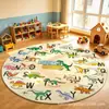Tapete de Cashmere Sintético Mais Vendido na Amazon Transfronteiriço para Decoração de Quarto Infantil, Tapete Redondo para Pisos de Jardins de Infância e Centros de Educação Infantil