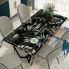 Toalha de Mesa de Couro Americano Jogo Americano para Mesa de Jantar Doméstico Impermeável e à Prova de Óleo Sem Lavagem Mesa de Jantar Retangular Jogo Americano para Mesa de Centro Toalha de Mesa de PVC