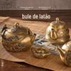 Bule Dinghao de Latão com Dragão e Fênix Estilo Chinês Jarra de Água de Metal Ornamento Artesanal Bule de Latão Puro Liga Estilo Antigo