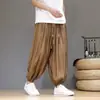 Pantalones de Seda de Hielo de Verano 2026 para Hombre Pantalones Linterna Finos Transpirables Casuales Pantalones Cortos Estilo Chino Sueltos de Pierna Ancha