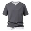 Comercio Exterior Transfronterizo Verano 2026 Nuevo Moda de Doble Capa Camiseta Estilo Falso Dos Piezas Manga Corta Cuello Redondo Camiseta Amazon Aliexpress