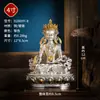 Estátua totalmente dourada do "Bodhisattva Ksitigarbha" da aldeia de Xizang, estátua de cobre feita à mão do "Bodhisattva Ksitigarbha" de cobre para decoração de casa