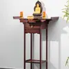 Altar de Bambú Estilo Chino para Uso Doméstico, Mesa de Buda para la Entrada para Adorar a Bodhisattva y Dios de la Riqueza, Pequeño Santuario, Mesa de Altar, Mesa para Incienso
