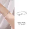 Pulseira de Prata 925 com Zircônia, Contas de Açúcar Prateadas, Acessório para Mulheres, Estilo Ins, Luxo Leve, Nicho, Toque de Alta Qualidade, Presente para Namorada