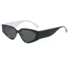 Nuevas Gafas de Sol Retro Cat-Eye con Bloques de Color, Moda Transfronteriza Europea y Americana, Gafas de Sol de Alta Gama de Moda Anti-UV para Mujer