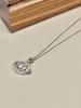 Collar clásico con piedra de circonita de 1 quilate, diseño de nicho, cadena de clavícula de plata esterlina de lujo, regalo Tanabata para novia