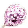 Venta al por mayor de globos de confeti de 12 pulgadas, globos de confeti con lentejuelas, bolas transparentes, globos mágicos electrostáticos