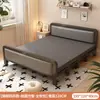 Cama plegable cama individual adulto simple 1.2 metros hogar cama pequeña 1.5 metros doble cama engrosada dormitorio tablero duro cama de arte en hierro