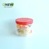 Bote redondo común para snacks de 570 ml, bote para galletas, botella de plástico transparente, bote sellado con tapa transparente, bote para alimentos