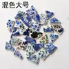 Pequenos Fragmentos de Porcelana Azul e Branca, Partículas de Cerâmica Azul e Branca, Azulejos Cerâmicos, Peças Soltas Irregulares Feitas à Mão para DIY