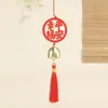 Letrero de Madera de Año Nuevo con Cascabeles y Borlas, Decoraciones Colgantes de Atmósfera Festiva Creativa, Letrero DIY Decoración Hecha a Mano Venta al por Mayor