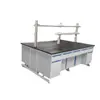 Bancada lateral de aço e madeira para laboratório bancada de teste estante para reagentes mesa de console de laboratório pia bancada de teste Xinhui