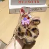 Pingente de bolsa em formato de coração de pelúcia DIY, decoração requintada para bolsa de pelúcia, chaveiro, presente para casais, embalado individualmente