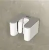 Estante de clip para colgar mopa en la pared, gancho sin perforaciones, baño, hebilla de baño, artefacto fijo para escoba, estante de almacenamiento de mopa