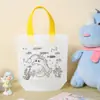 Bolsa de graffiti DIY bolsa de protección ambiental no tejida tela para rellenar a mano bolsa de mano material para bolsa de mano pintura a mano color