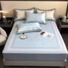 Classe A Digital Impresso Ice Silk Mat Three-Piece Set Verão Engrossado Antibacteriano Lavável Luz Luxo Bed Hat Tapete com ar condicionado