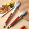 Pinças de Comida de Aço Inoxidável, Pinças para Churrasco, Pinças para Pão, Pinças de Comida Domésticas, Pinças de Comida de Silicone, Atacado do Fabricante