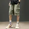 Verano 2025 Nuevo Simple Suelto Casual Shorts para Hombre Pantalones Cargo Cinco Puntos Deportivos Sueltos de Media Longitud Modernos