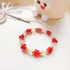 Venta al por mayor de fábrica Comercio exterior Estilo coreano Pulsera de cristal de mariposa Joyería de moda para mujer Pulsera de cristal Pulsera Fresca y dulce