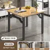 Mesa Plegable Rectangular Mesa de Comedor Portátil Simple para Hogar Escritorio de Alquiler Escritorio para Computadora Mesa Larga Escritorio