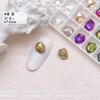 Novos 6x8mmK9 irregulares multifacetados formato cubo de gelo fundo pontiagudo Diamante Japonês tridimensional cor unha diamante de vidro ornamentos