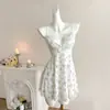 Tentação de desejo puro estilo francês com bojos, camisola de renda de tule floral doce, roupa de dormir sexy para casa