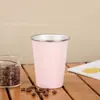 Copo de Camping Outdoor Modelo Novo Aço Inoxidável 304 Camada Única Borda Enrolada Copo de Cerveja Portátil Resistente a Quebra Copo de Café