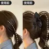 Pinza de plátano de lunares estilo coreano para peinar el cabello en la parte alta de la cabeza, pinza vertical, pinza de torsión, pasador de alta gama, accesorio de cabello versátil
